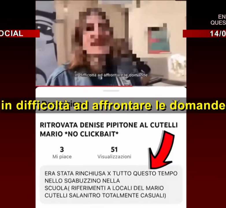 Denise Pipitone encontrada, impactante video de dos estudiantes genera controversia