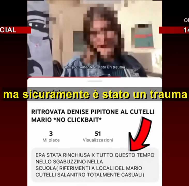 Denise Pipitone encontrada, impactante video de dos estudiantes genera controversia