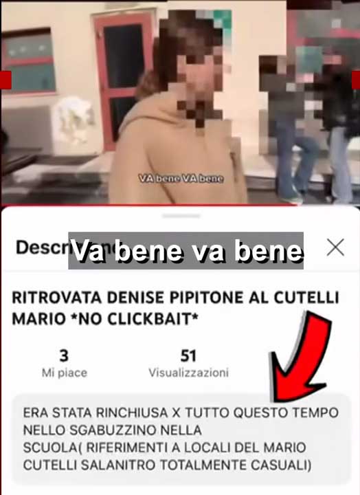 Denise Pipitone encontrada, impactante video de dos estudiantes genera controversia