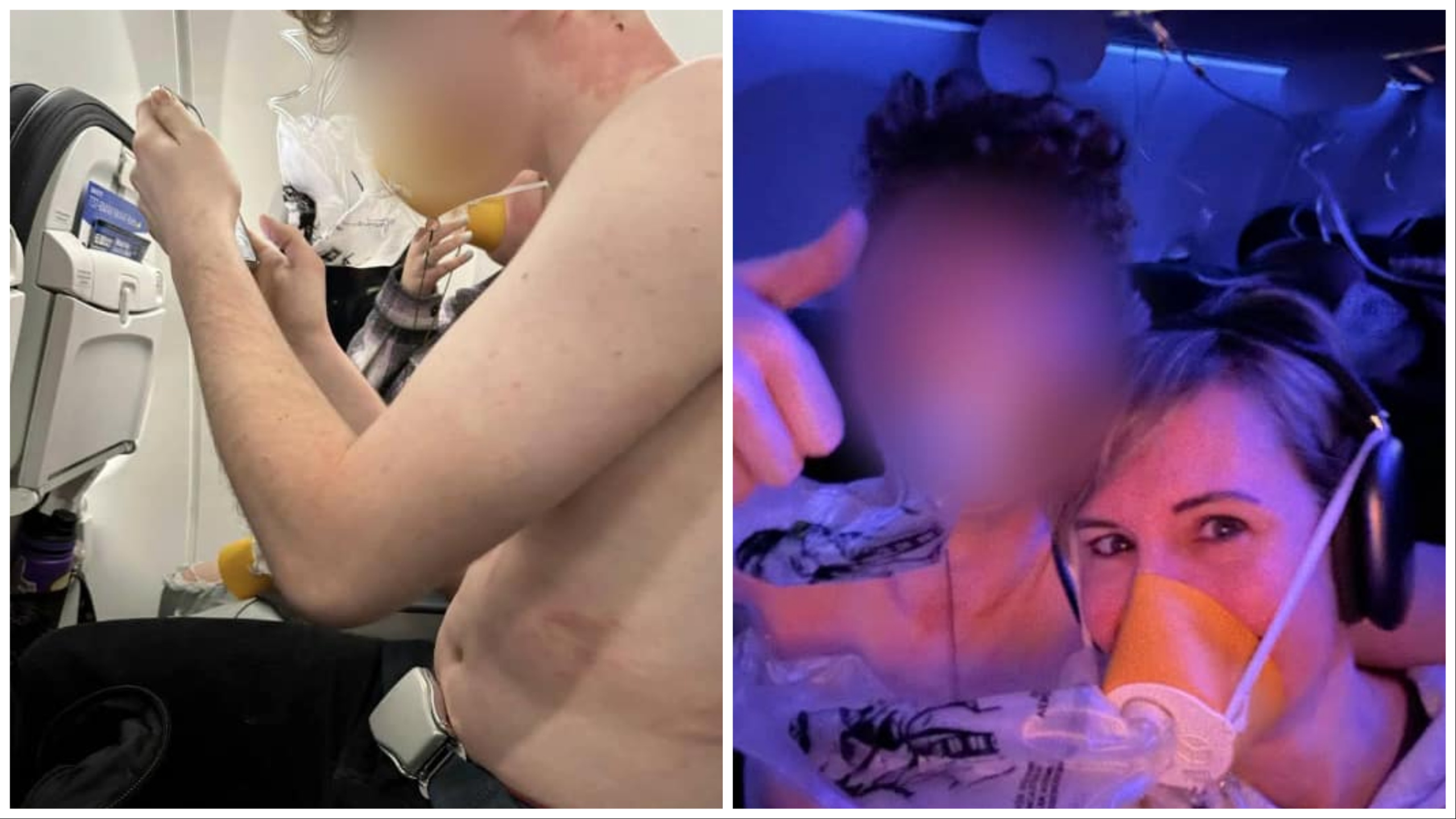 Avión sin puerta, joven de 15 años succionado se queda sin camiseta y luego se toma un selfie