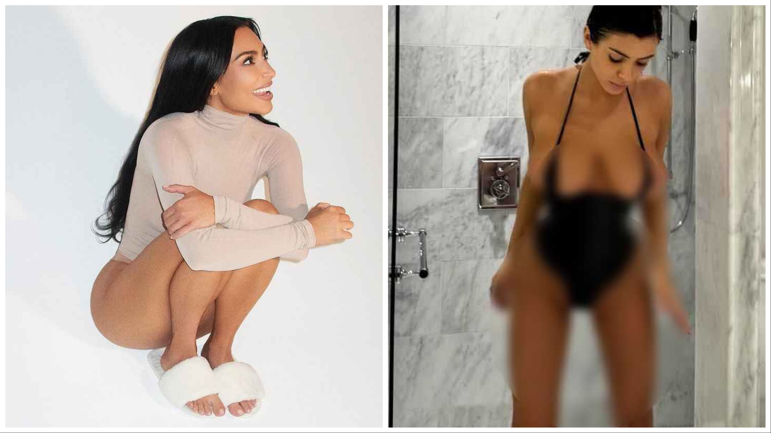 Kim Kardashian sin ropa interior para burlarse de Bianca Censores