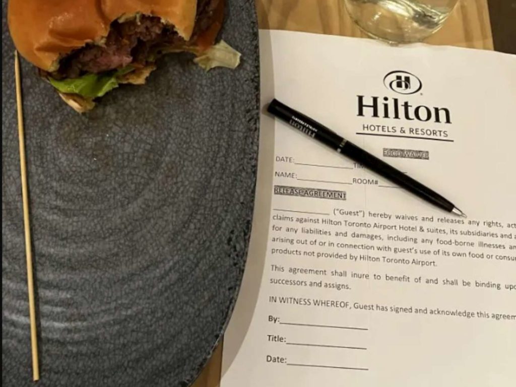 Bestellen Sie einen seltenen Hamburger, Hotel will Freigabe: hier ist der Grund