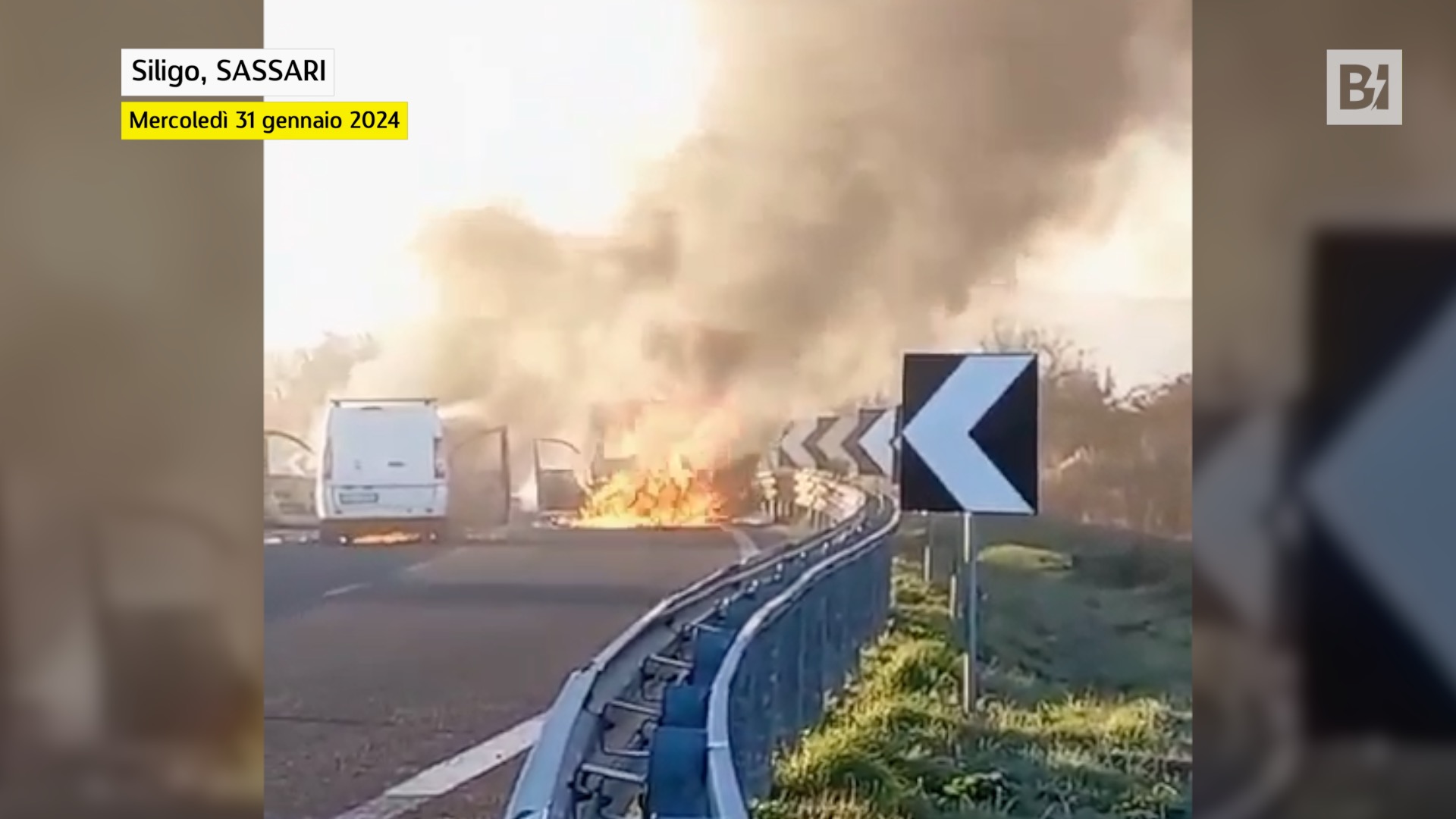 Disparos, llamas y tráfico bloqueado: la carretera estatal después…