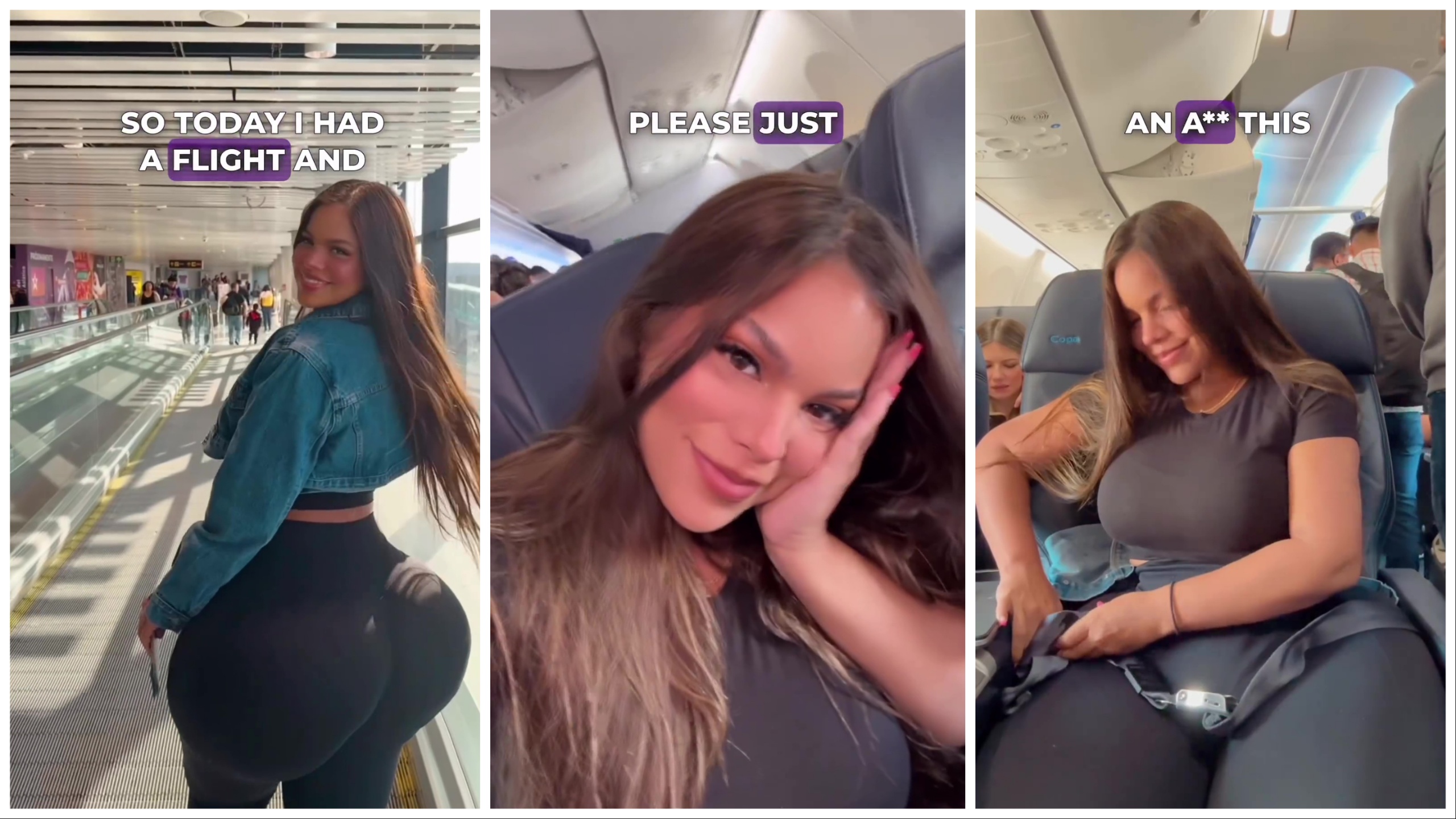 Modella con didietro gigantesco lancia petizione per sedili aerei enormi