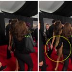 Miley Cyrus senza mutandine ai Grammy, ecco come copre il didietro con la mano