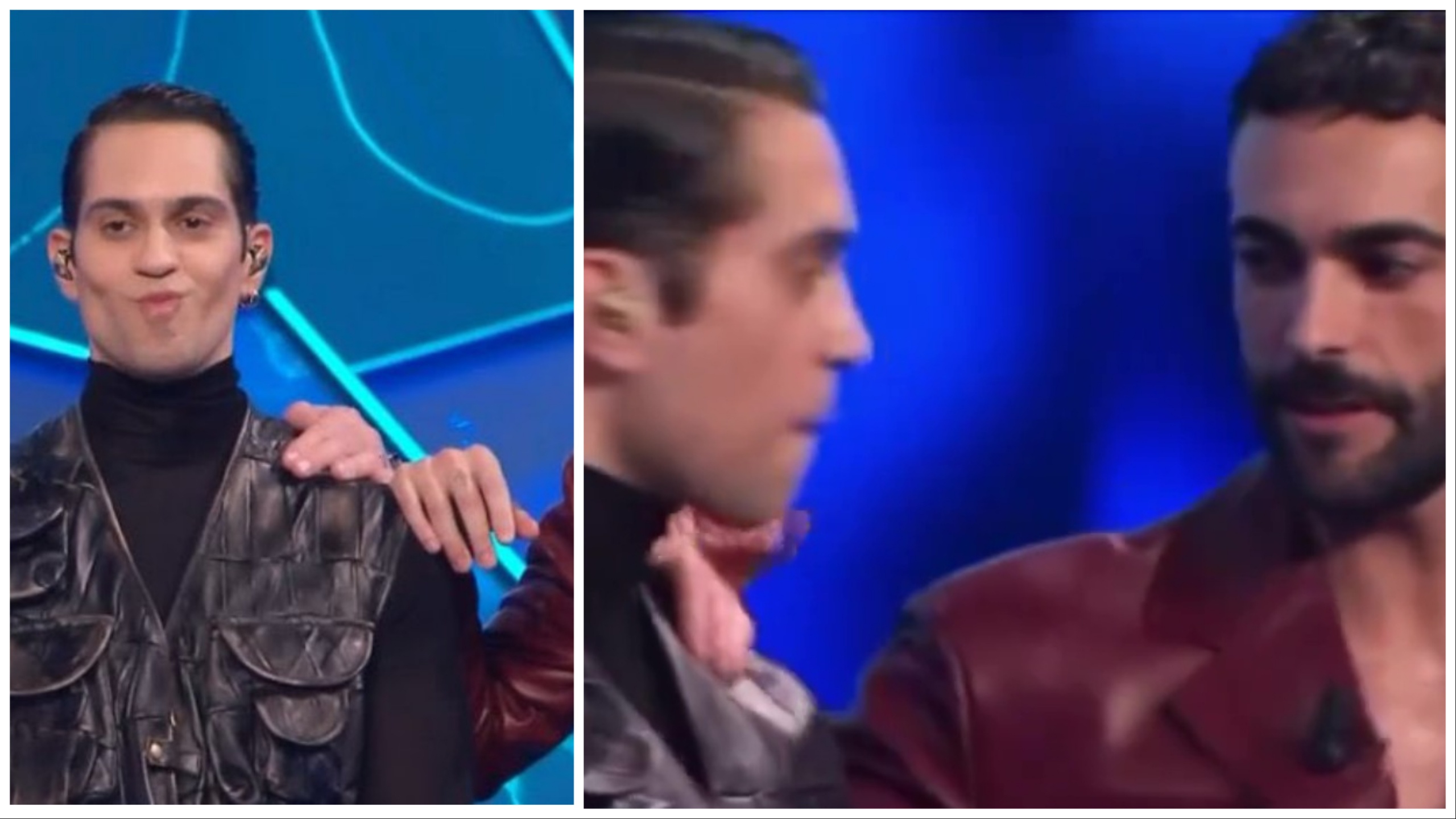 Mahmood e Mengoni stanno insieme, lo sguardo languido a Sanremo e i social impazziscono