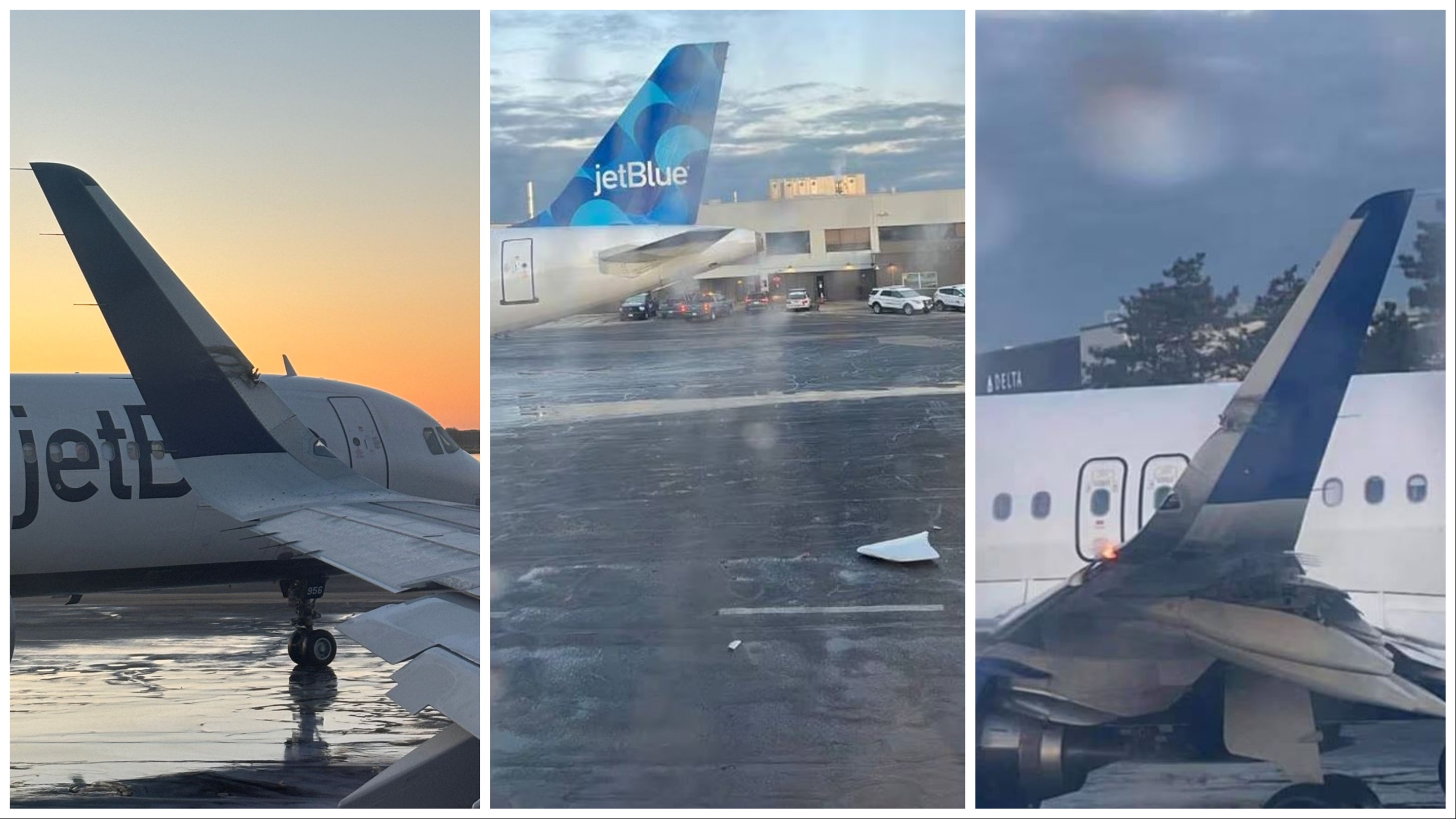 Incidente tra due aerei sulla pista di Boston, si spezza un'ala: panico