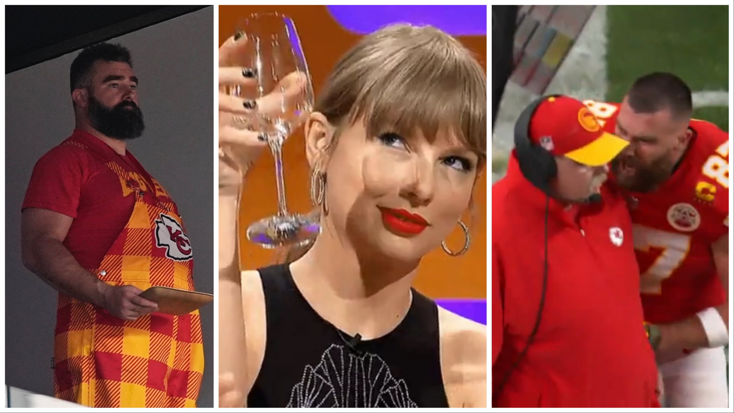 Super Bowl 2024, le gaffe dei fratelli Kelce: Taylor Swift quasi in imbarazzo