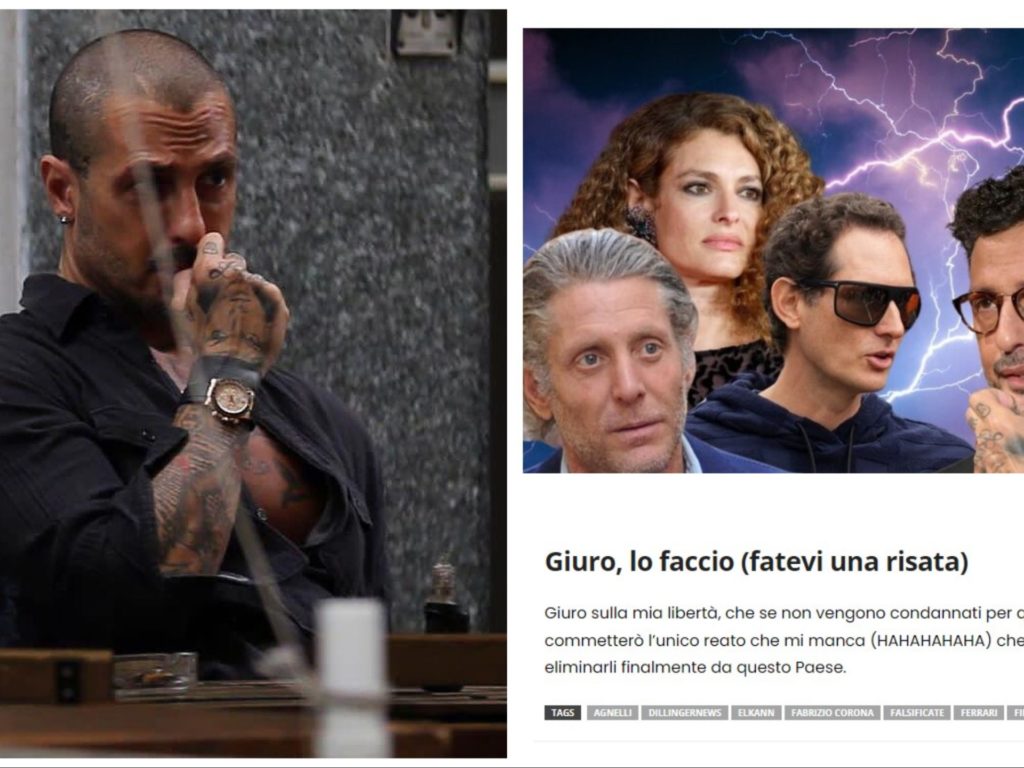 Fabrizio Corona deja escapar: "Juro matar al Elkann"