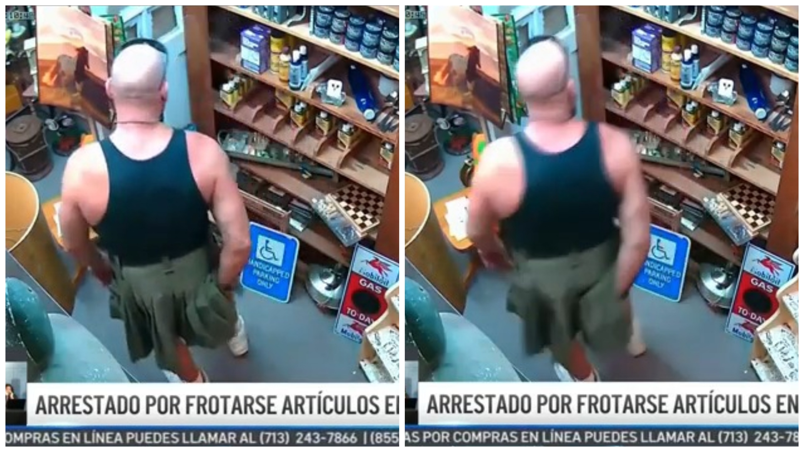 Ladro in kilt rubava oggetti mettendoli nel didietro: fregato dalle telecamere