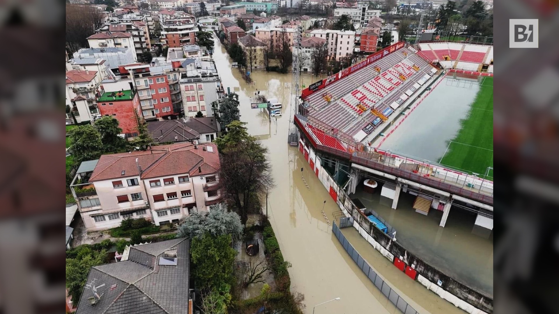Maltempo in Veneto, lo stadio del Vicenza finisce…