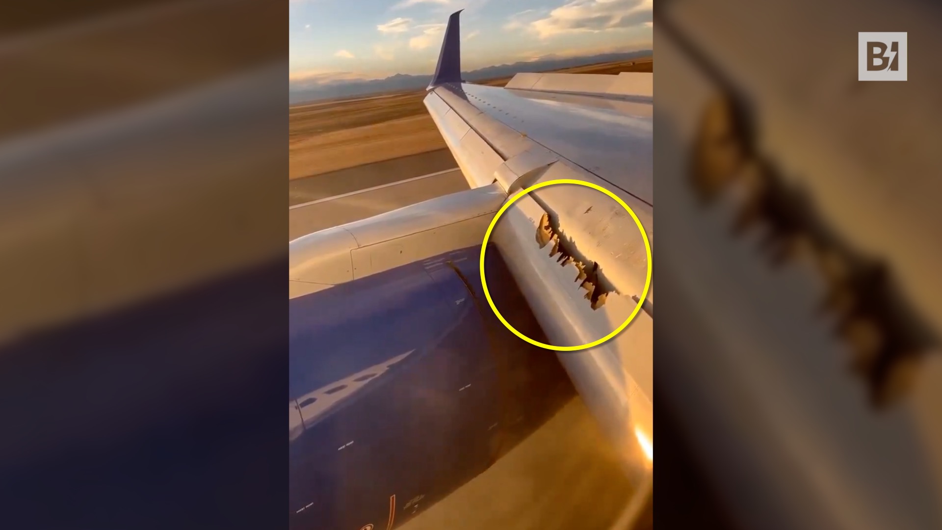 Ala dañada en vuelo, temor por…