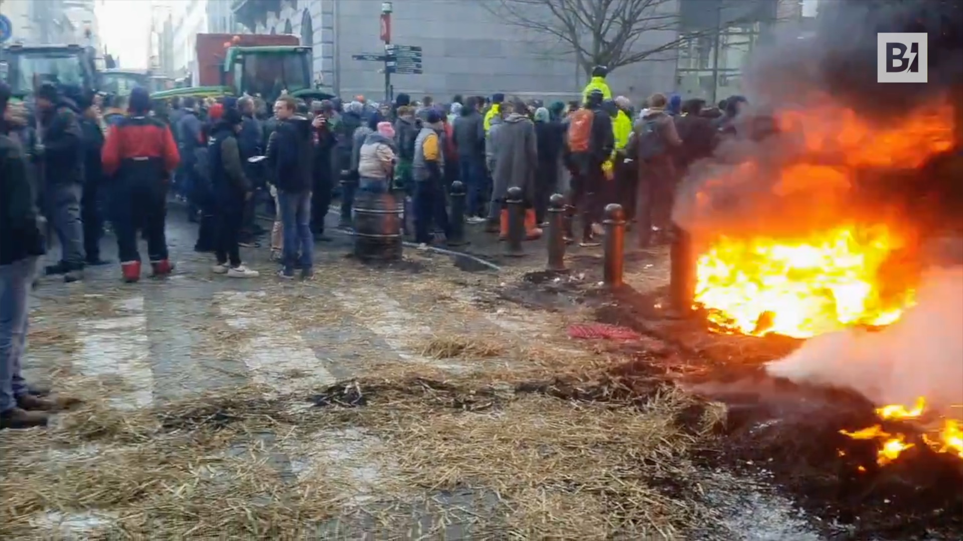 Bruselas, mil tractores en las calles de la ciudad:…