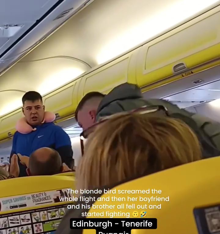 Cabezazos, gritos y puñetazos: la peor pelea en un avión se vuelve viral