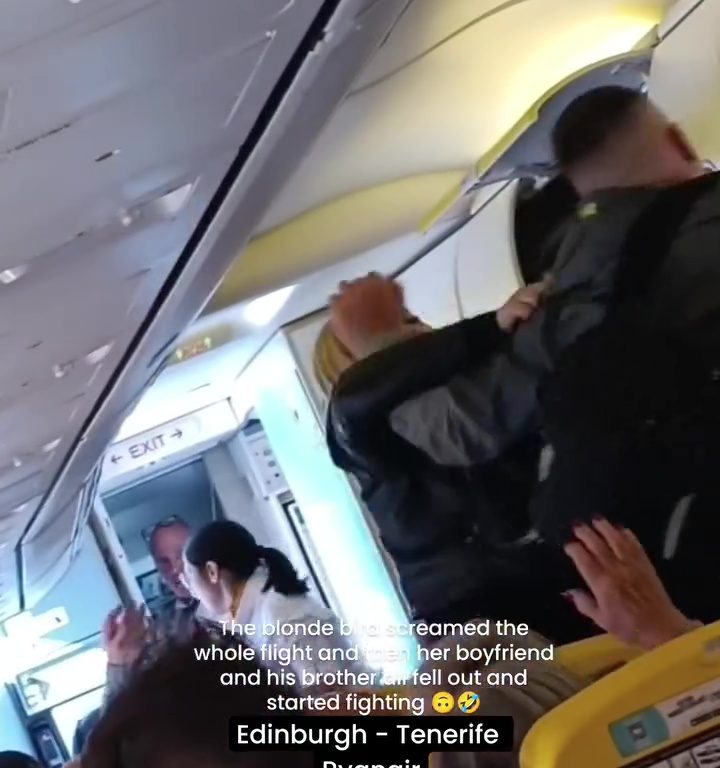 Coups de tête, cris et coups de poing : le pire combat dans un avion devient viral