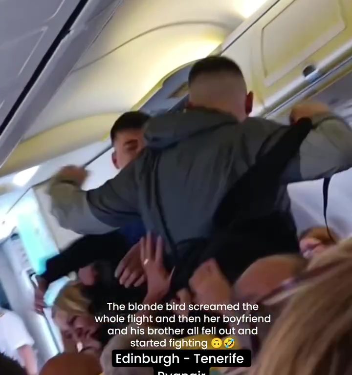 Coups de tête, cris et coups de poing : le pire combat dans un avion devient viral