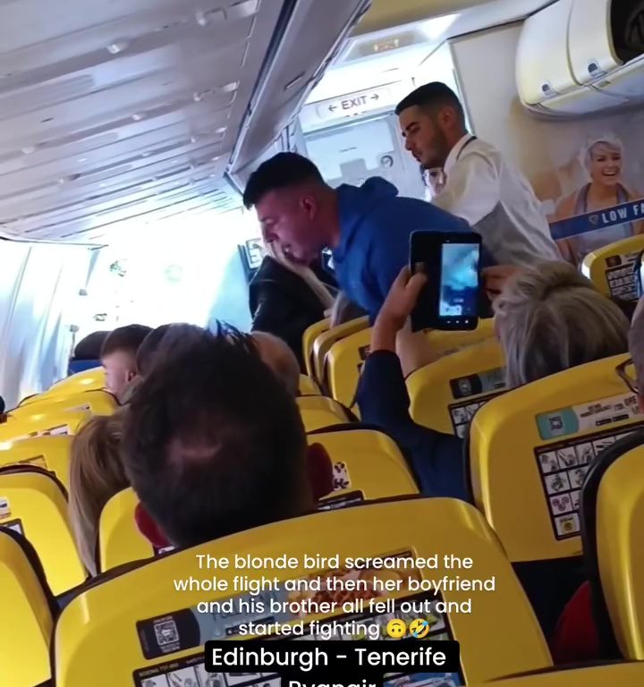 Cabezazos, gritos y puñetazos: la peor pelea en un avión se vuelve viral