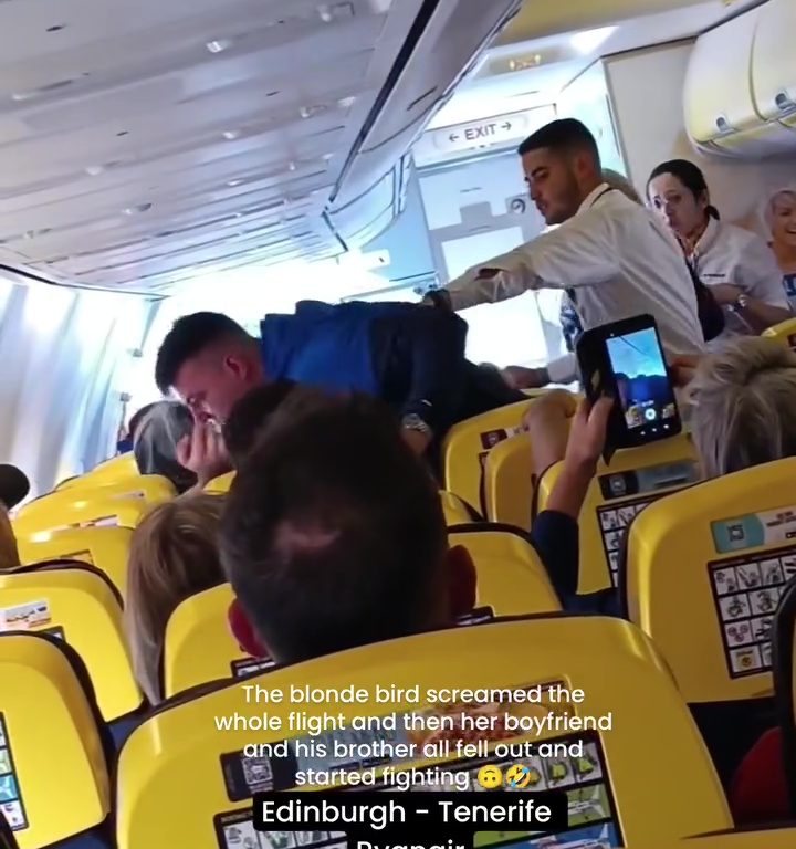 Cabezazos, gritos y puñetazos: la peor pelea en un avión se vuelve viral