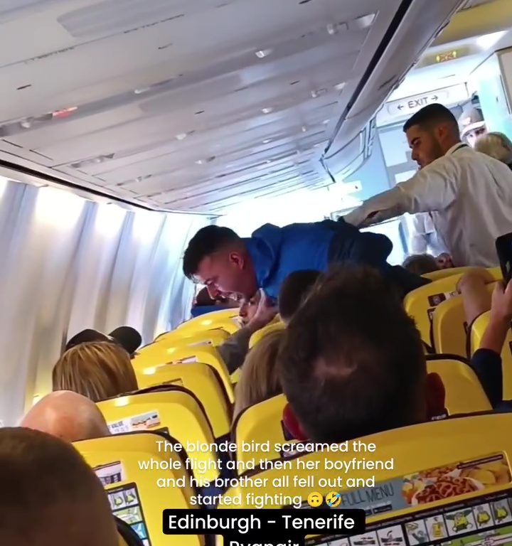 Cabezazos, gritos y puñetazos: la peor pelea en un avión se vuelve viral