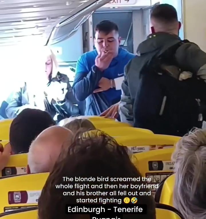 Cabezazos, gritos y puñetazos: la peor pelea en un avión se vuelve viral