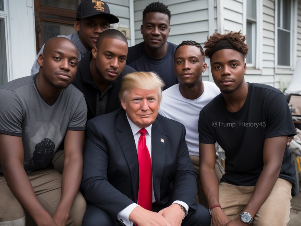 Trump avec les électeurs noirs, c'est pour ça que les réseaux sociaux regorgent de fausses photos