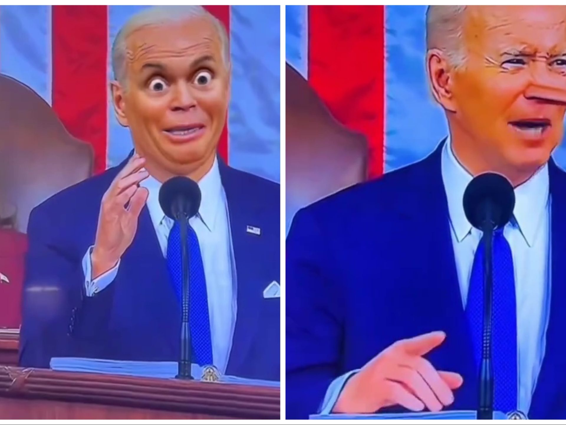 Trump ridiculiza el discurso de Biden y lo convierte en una caricatura