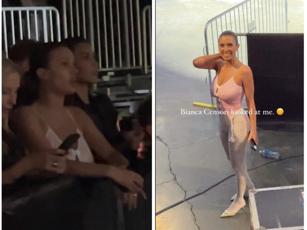 Kim Kardashian und Bianca Censori zusammen beim Konzert von Kanye West