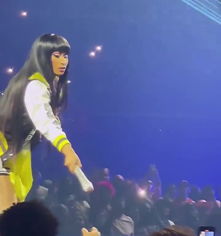 Nicki Minaj strappa il microfono a un fan e le scappa una poppa: delirio al concerto