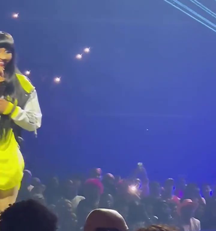 Nicki Minaj strappa il microfono a un fan e le scappa una poppa: delirio al concerto