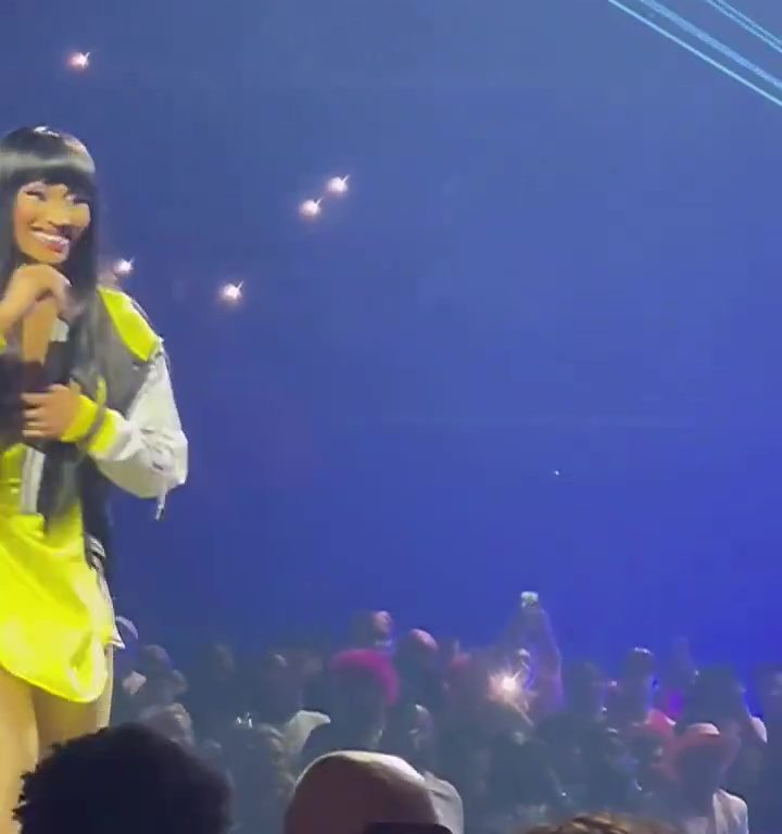 Nicki Minaj strappa il microfono a un fan e le scappa una poppa: delirio al concerto