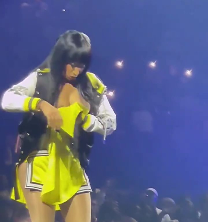 Nicki Minaj strappa il microfono a un fan e le scappa una poppa: delirio al concerto