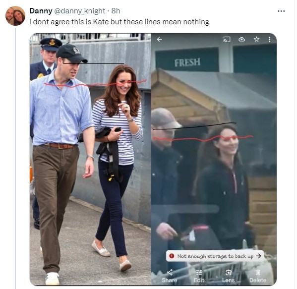 "Ce n'est pas Kate qui marche avec William", la comparaison de photos ravive la thèse complotiste