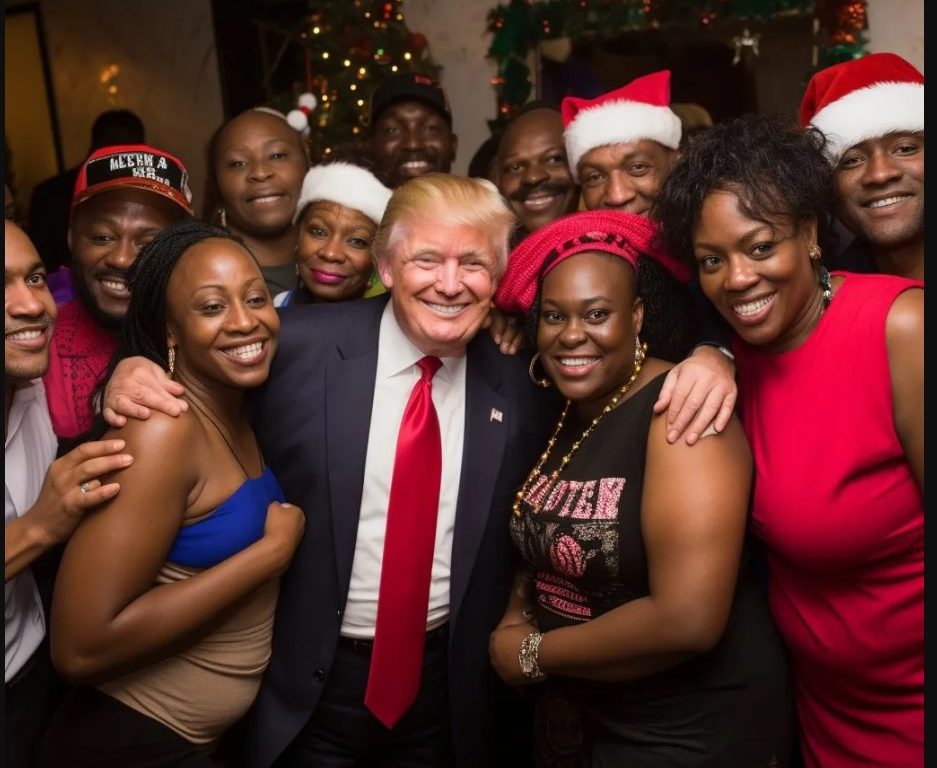 Trump avec les électeurs noirs, c'est pour ça que les réseaux sociaux regorgent de fausses photos