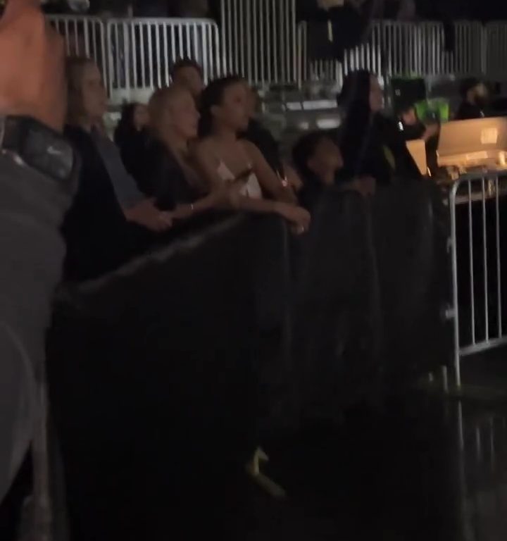 Kim Kardashian y Bianca Censori juntas en el concierto de Kanye West