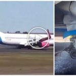 Boeing pierde rueda y hace roturas de emergencia en el tren de aterrizaje