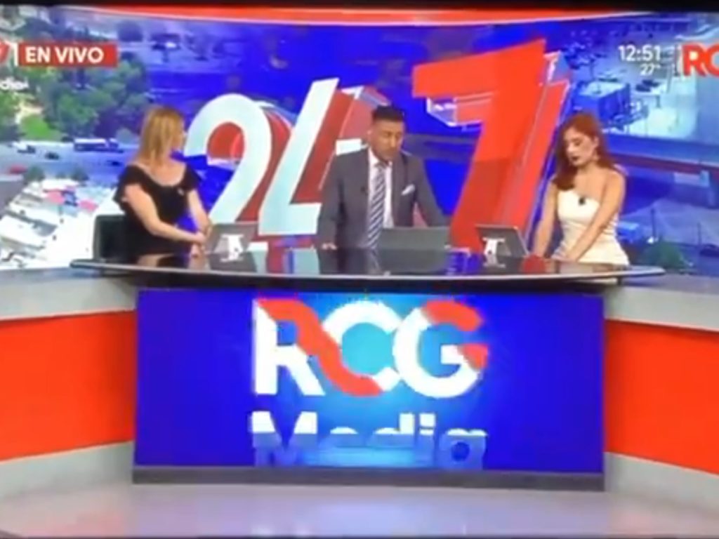 Eclipse testicular en vivo en las noticias, vergüenza en el estudio de video viral