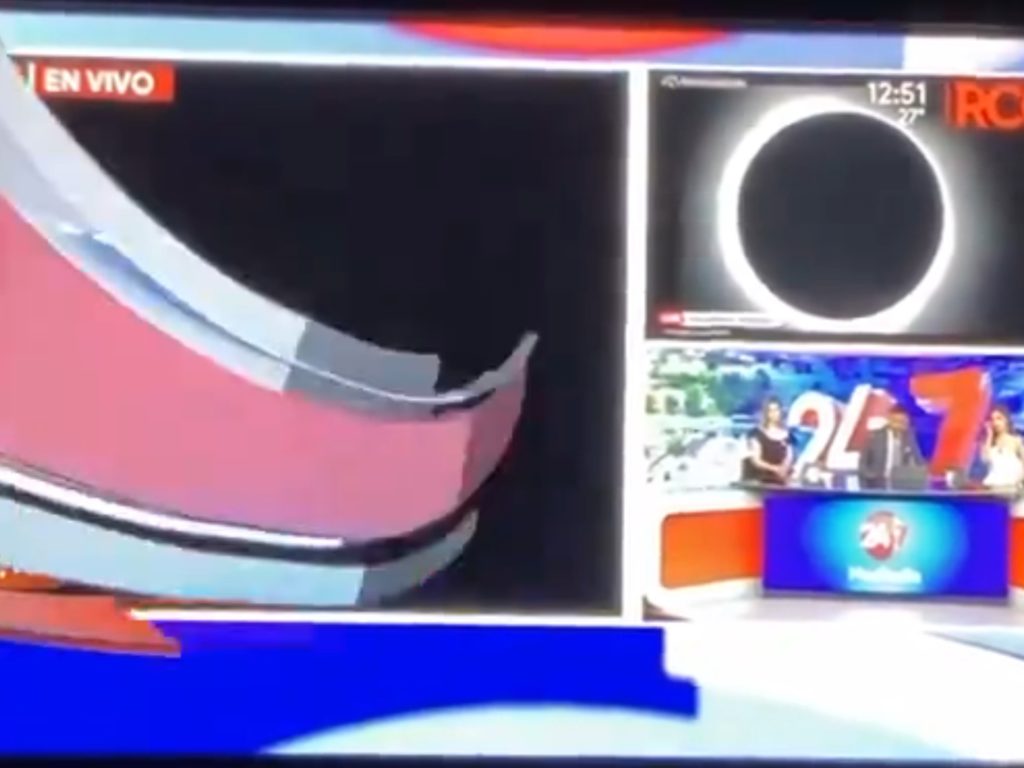 Eclipse testicular en vivo en las noticias, vergüenza en el estudio de video viral