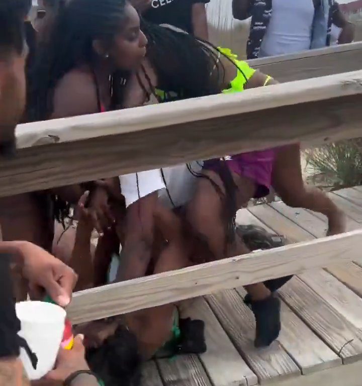 Strandparty degeneriert, Schlägerei zwischen barbusigen Frauen: virales Video