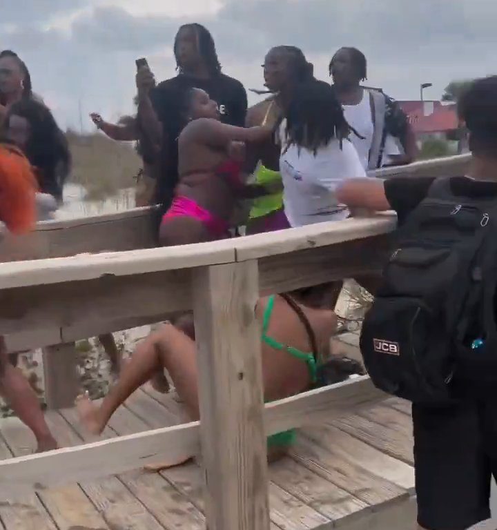 Strandparty degeneriert, Schlägerei zwischen barbusigen Frauen: virales Video