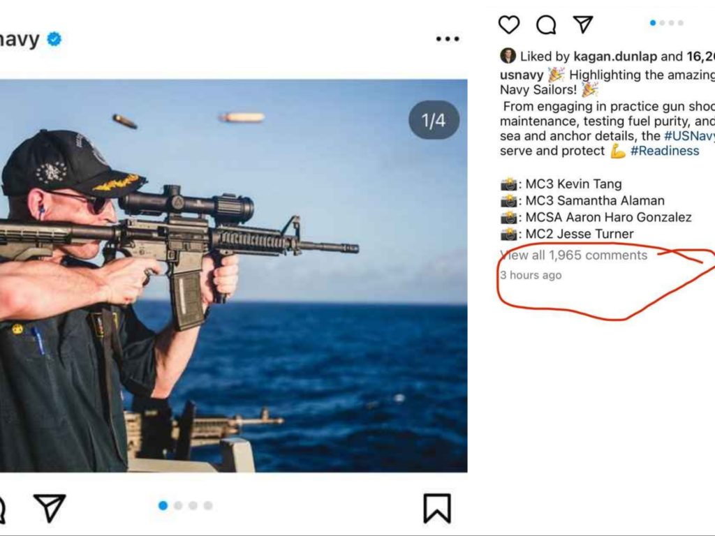 Die amerikanische Marine ist verlegen und wird auf das Foto eines ihrer Kommandeure zurückgeführt: Sehen Sie den Fehler?