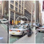 Miedo en Nueva York, coche se sube a la acera y persigue a peatones vídeo