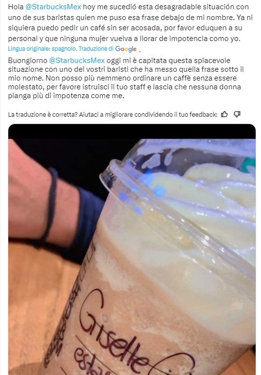 Tu es mignonne, la fille s'énerve contre le harcèlement du barista et Starbucks s'excuse