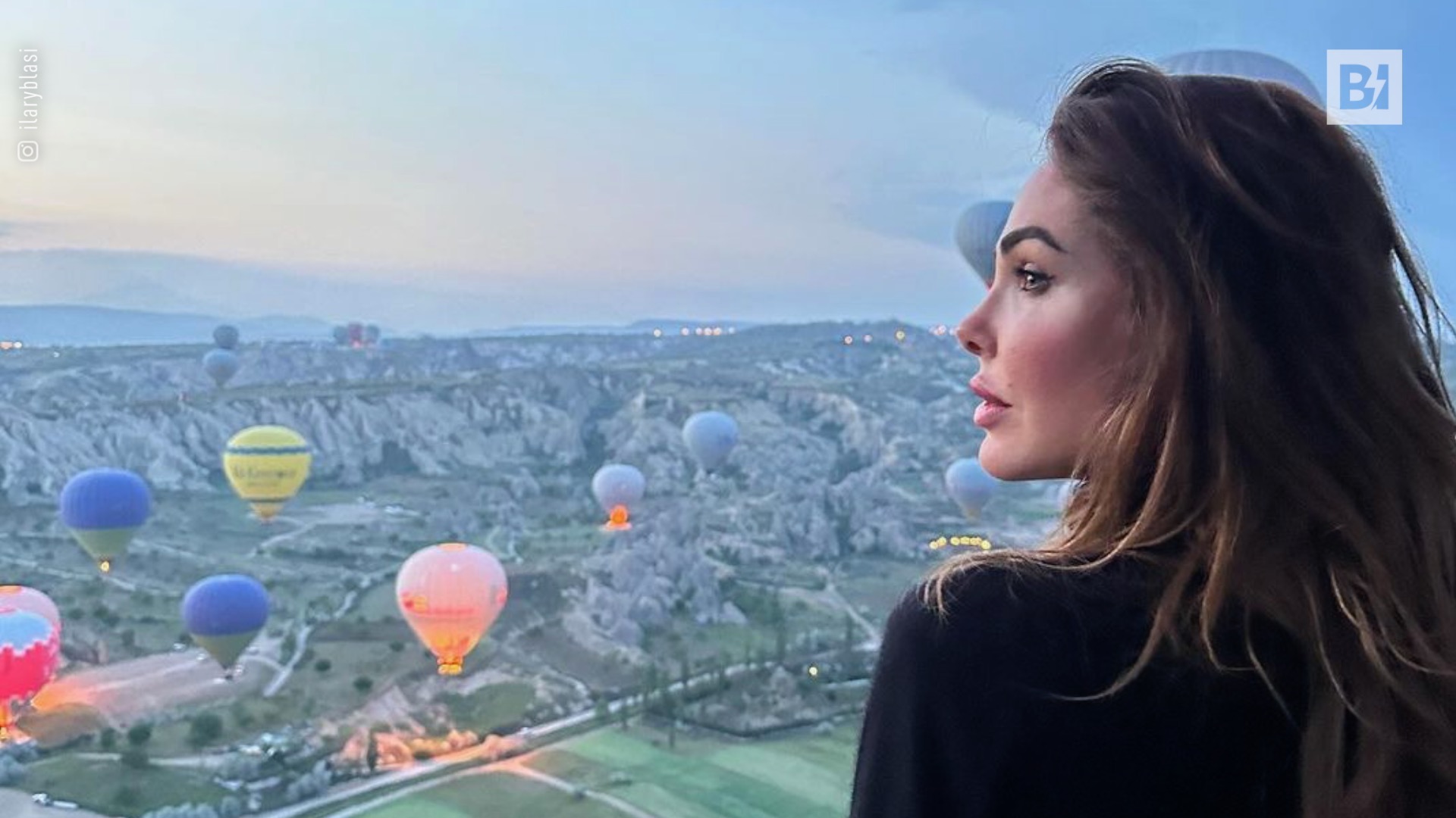 Ilary Blasi, scenario da favola tra le mongolfiere