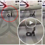 Avión de 77 toneladas le corta la pierna a un técnico en la pista: impactante vídeo