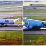 Boeing rompe el tren de aterrizaje durante el aterrizaje: momentos de terror en el aeropuerto