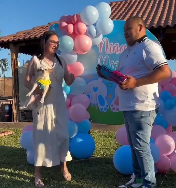 Esulta durante gender reveal e scaglia il cane nel giardino: polemica