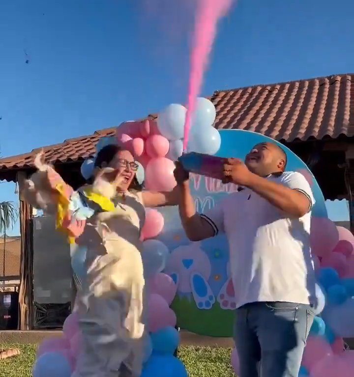 Esulta durante gender reveal e scaglia il cane nel giardino: polemica