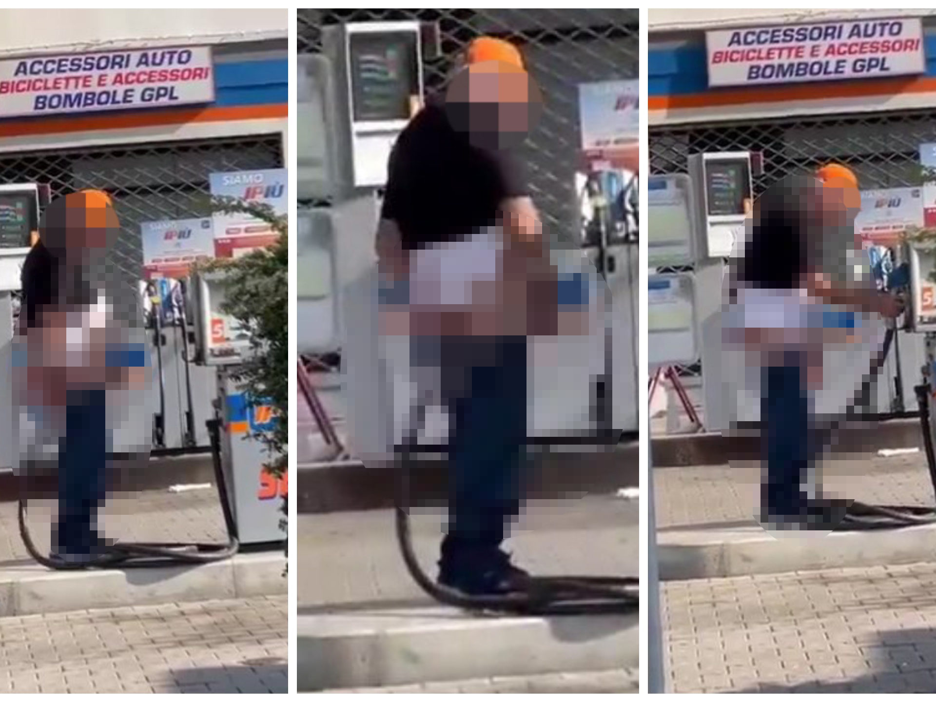 Malato mentale si infila pistola della benzina nel didietro e il video diventa virale