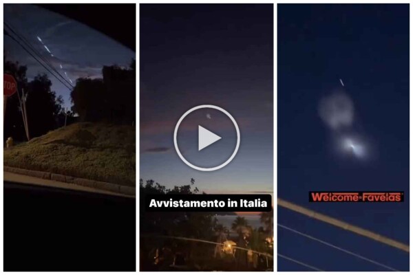 Alarme OVNI dans le ciel d'Italie : étrange lumière dans le ciel dans des vidéos sociales