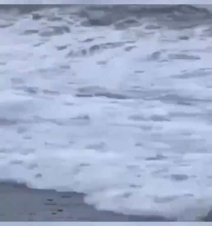 Besa a su novio en la playa, una ola monstruosa la mata: video viral